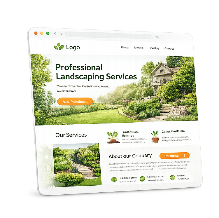 Landing page website preview